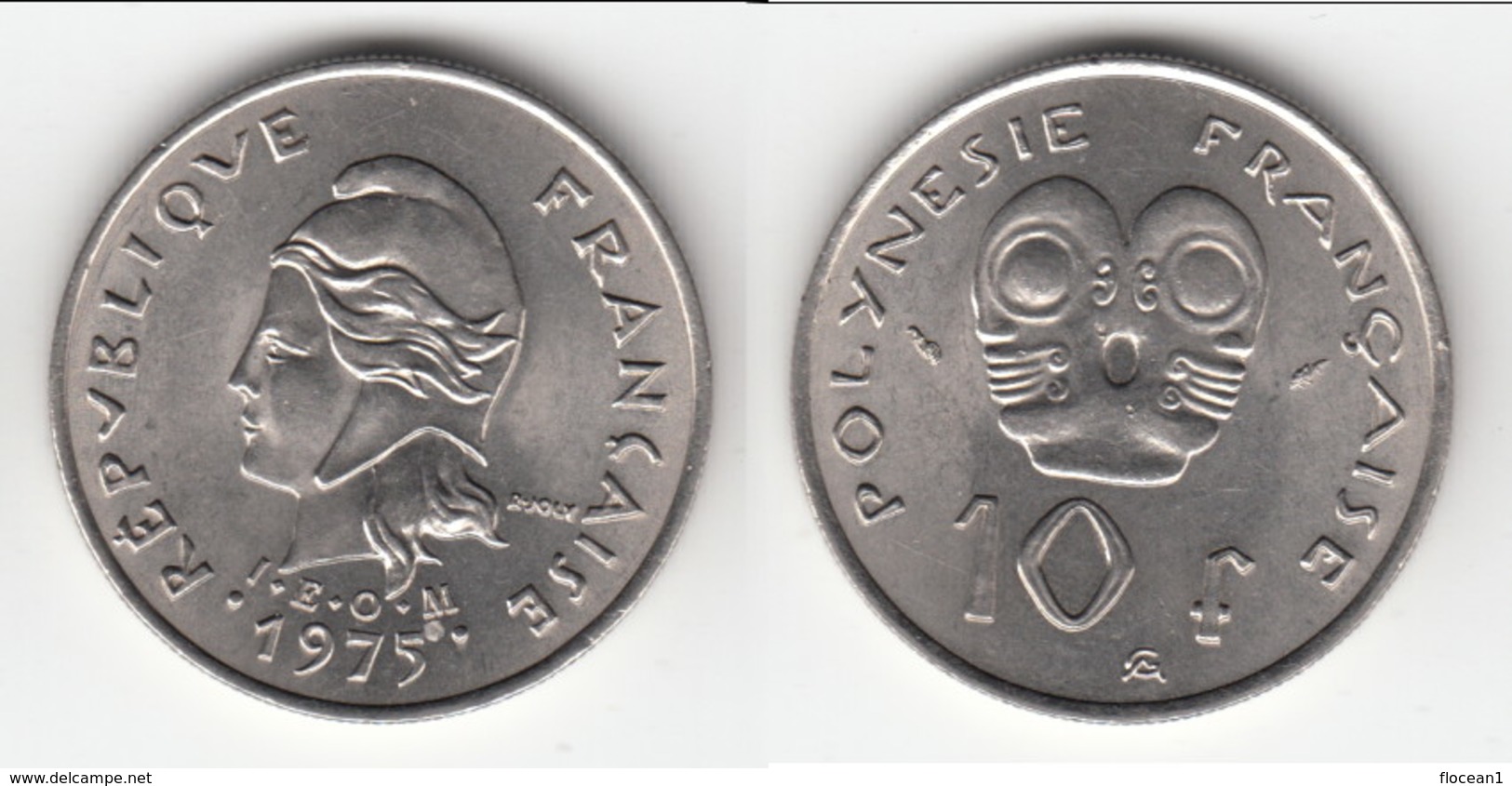 QUALITE **** POLYNESIE FRANCAISE- FRENCH POLYNESIA - 10 FRANCS 1975 **** EN ACHAT IMMEDIAT !!! - Französisch-Polynesien