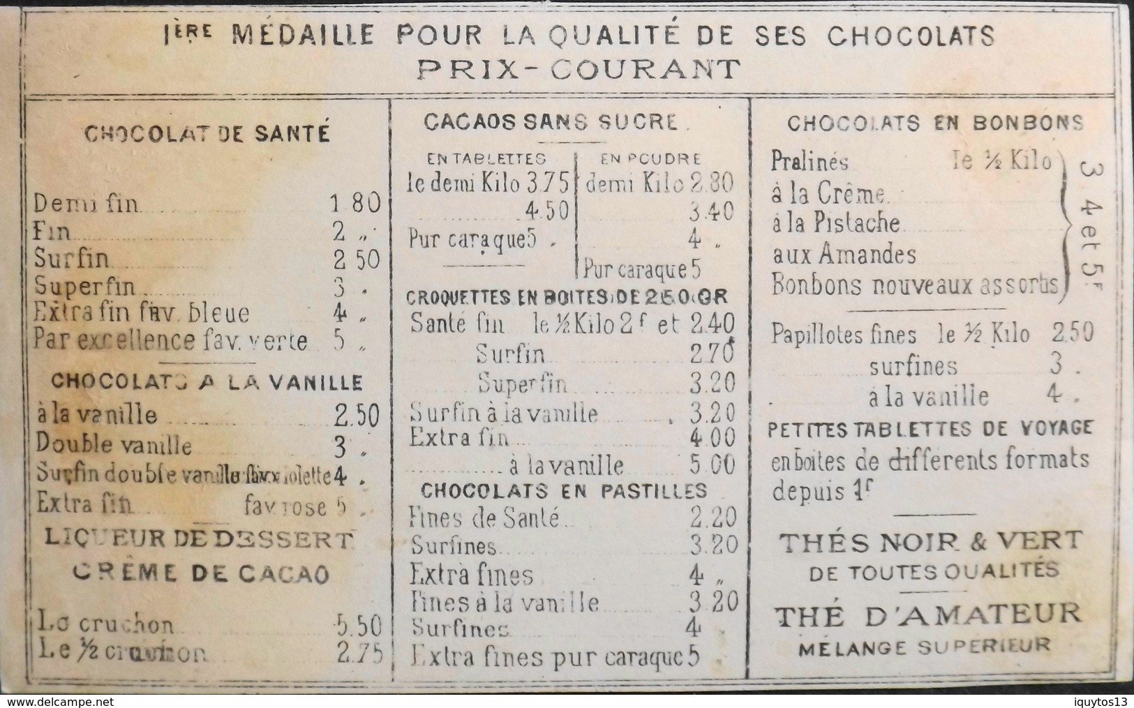 Chromo & Image Dorée - Chocolat IBLED , Rue Du Temple Paris - Mondicourt (PdC) - En B. état - Ibled