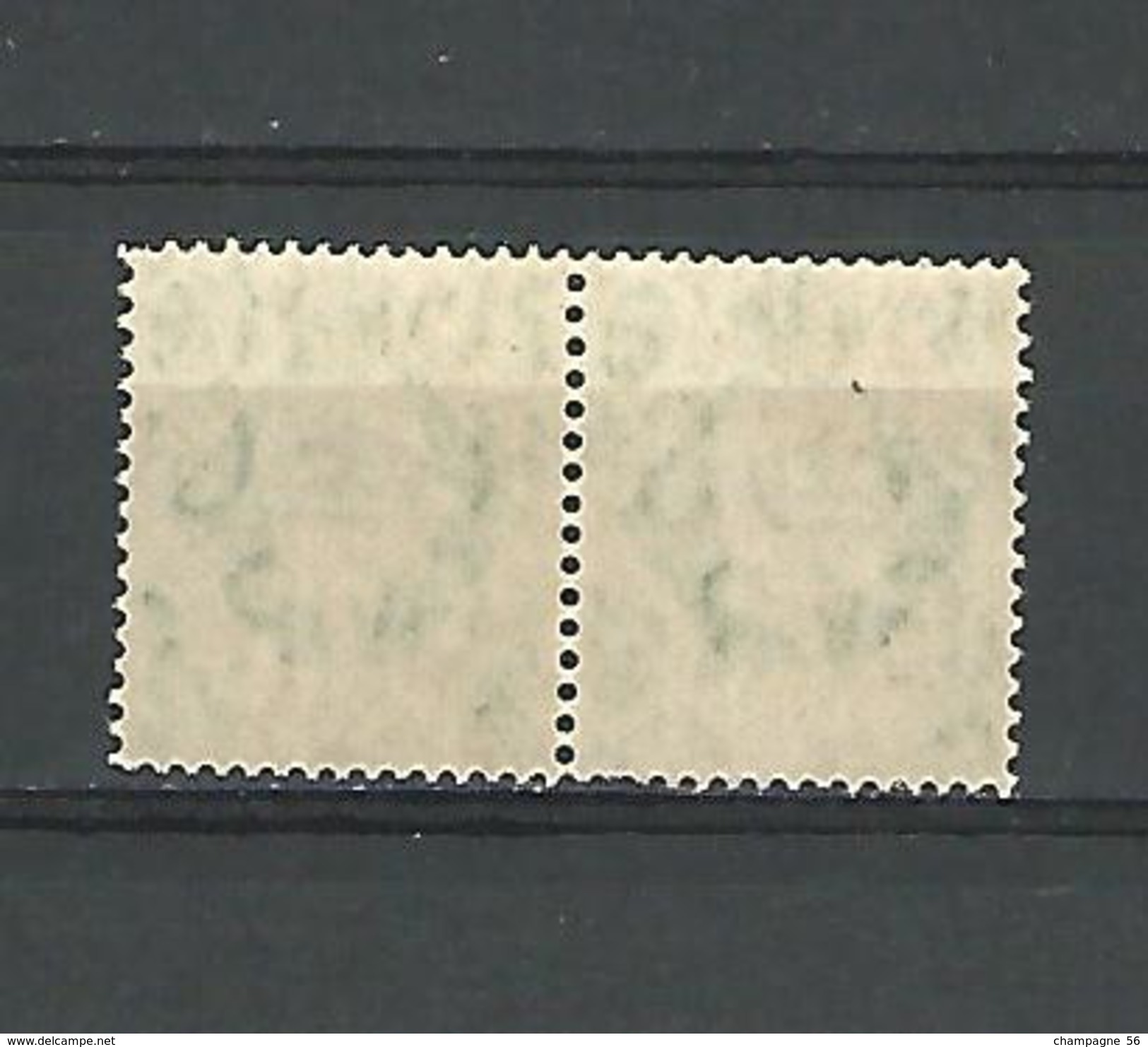 1937 - 47  N° 218  SE-TENANT  7 D VERT JAUNE     GEORGES VI  NEUF ** GOMME YVERT TELLIER 5.00 € X 2 = 10.00 € - Unused Stamps