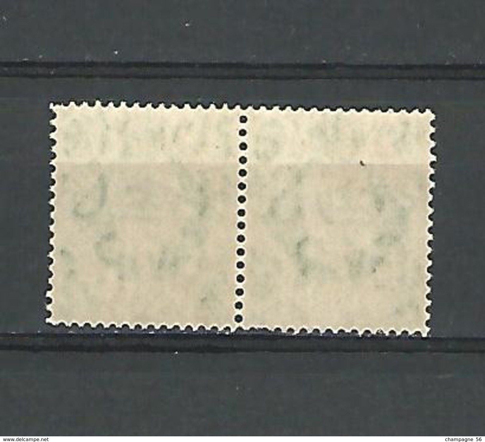 1937 - 47  N° 218  SE-TENANT  7 D VERT JAUNE     GEORGES VI  NEUF ** GOMME YVERT TELLIER 5.00 € X 2 = 10.00 € - Ongebruikt