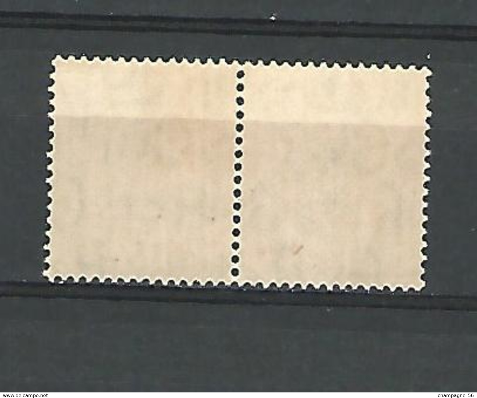 1937 - 47  N° 216  SE-TENANT  5 D. BRUN    GEORGES VI  NEUF ** GOMME YVERT TELLIER 1.00 € X 2 = 2.00 € - Unused Stamps