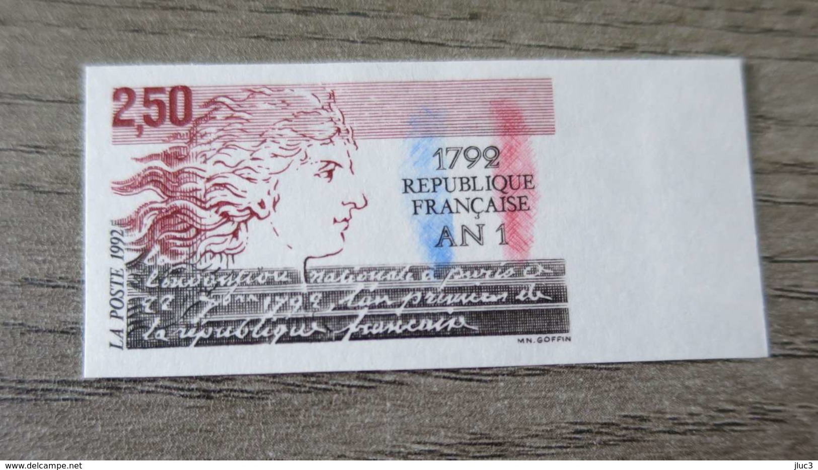 ZFraN2771a - RARE - FRANCE 1992 - Le  Bon  TIMBRE  N° 2771a  Non Dentelé  Neuf**  --  Qualité LUXE  --  République  AN I - Revolución Francesa