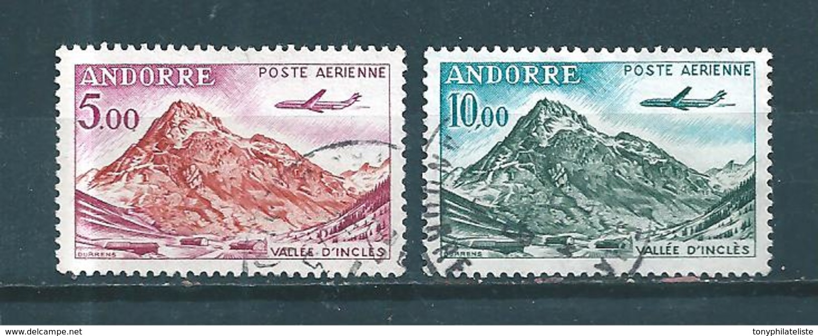 Timbres D´andorre De 1961/64  PA  N°7 Et 8  Oblitérés - Luftpost