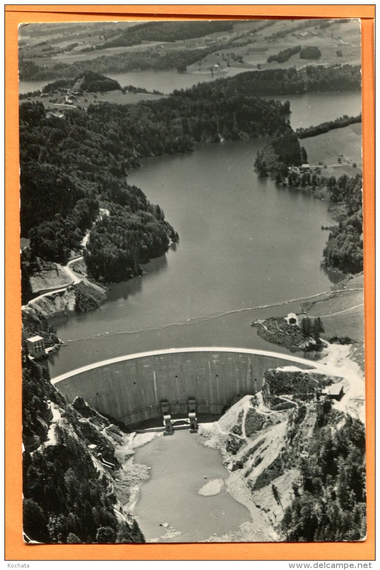 HA416, Barrage De Rossens Et Lac De Gruyère, Pli Transversale, Circulée 1949 - Rossens