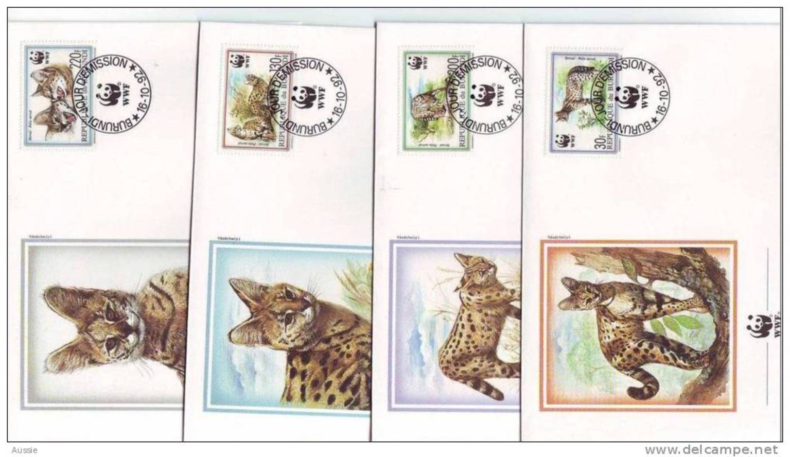 Burundi 1992 FDC 1006-09 (°) Used Cote  Des Timbres 15,00 Euro Faune - Usados