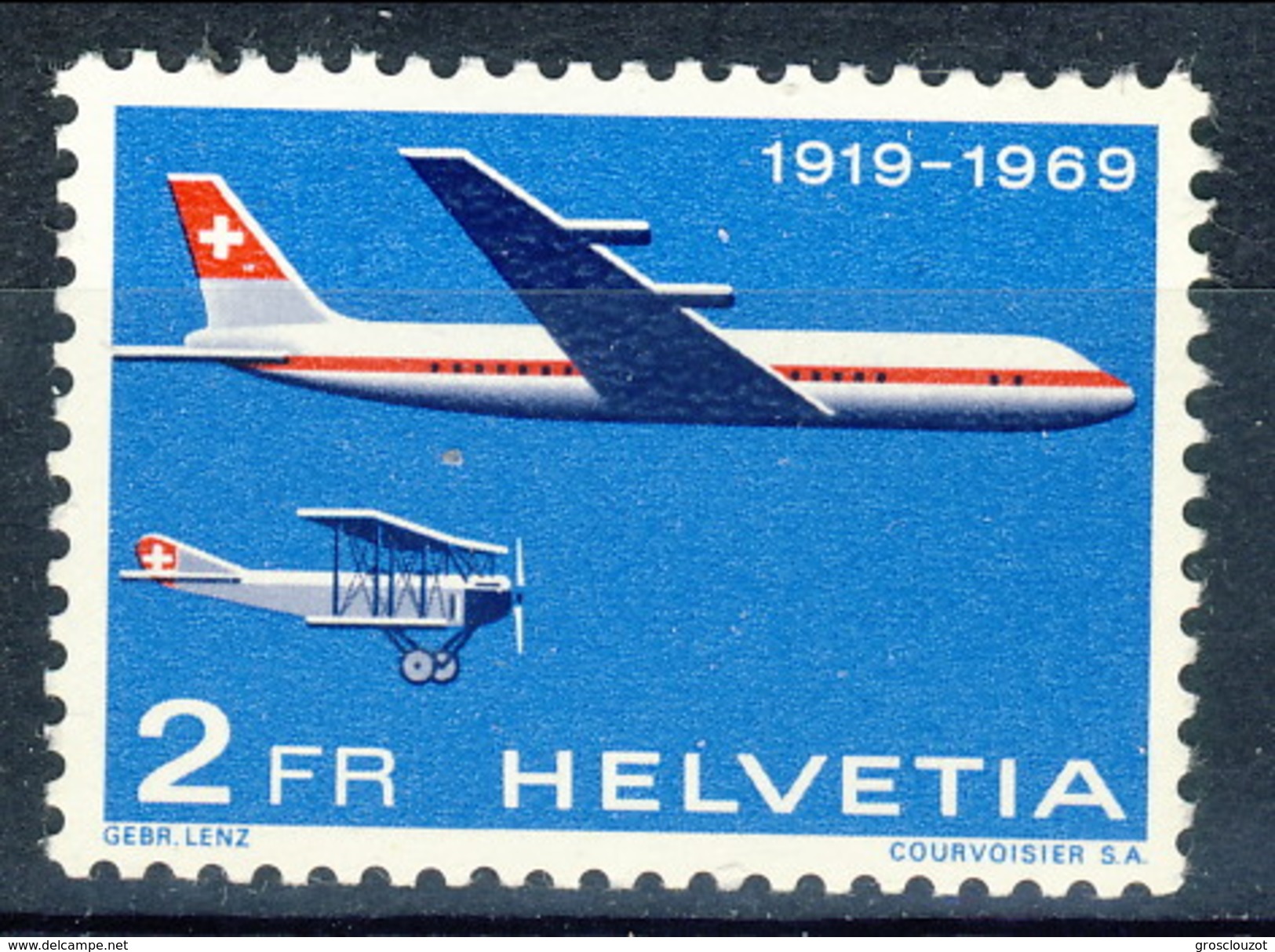 Svizzera Posta Aerea 1969 N. A46 MNH Cat. &euro; 4 - Ongebruikt