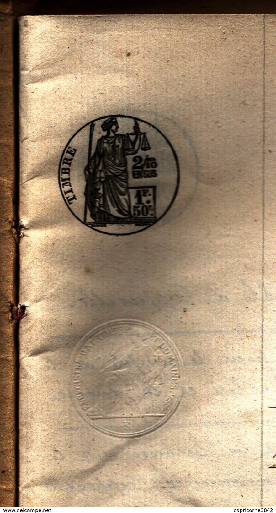 1875- Acte Notarial (4 Pages) Cachet Taxe 1,50fr+tp à Sec Et Additif Avec 8 Tp Fiscaux Type "Chiffres" De Oudiné 1fr2/10 - Other & Unclassified