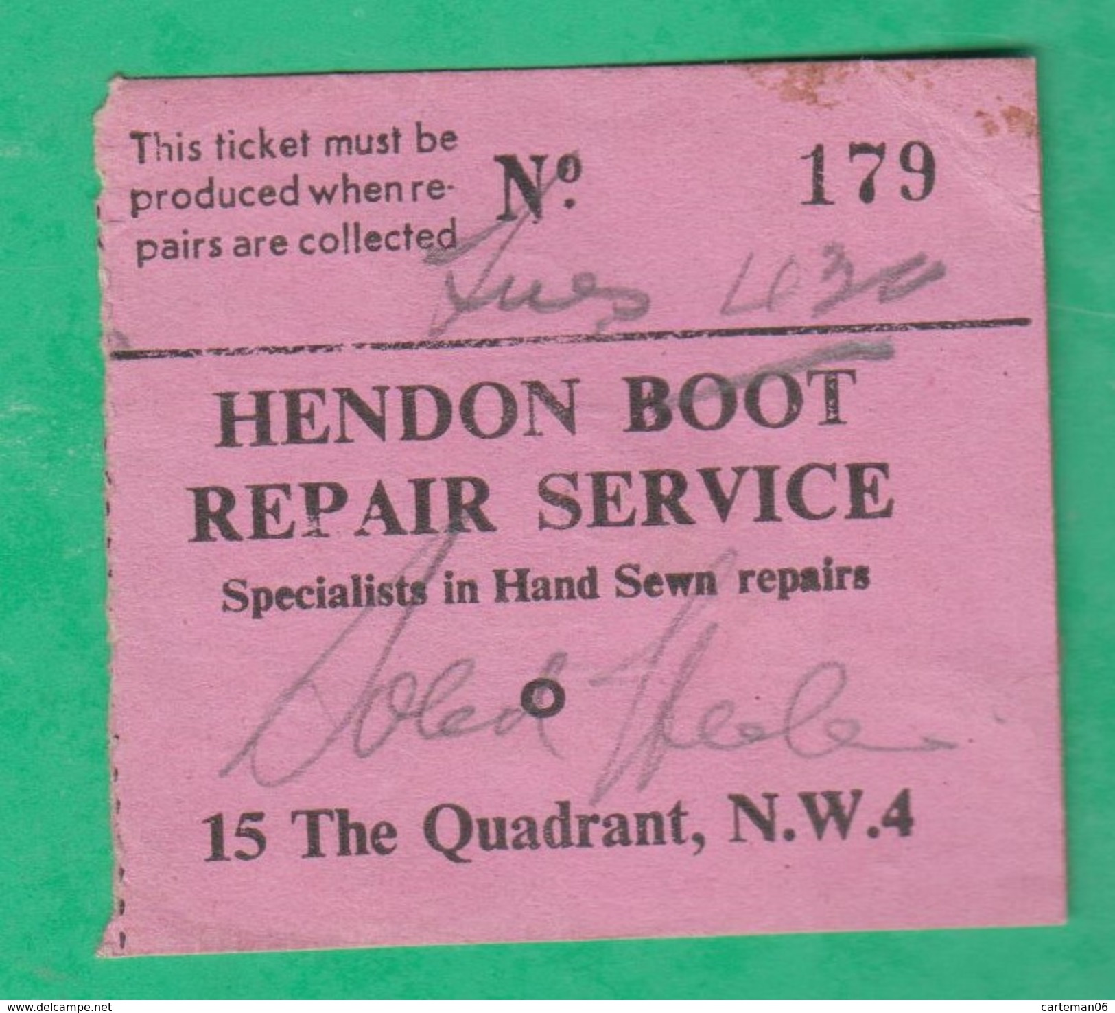 Ticket Couture - London 15 The Quadrant, N.W.4 - Hendon Boot Repair Service - Specialists In Hand Sewn Repairs - Royaume-Uni