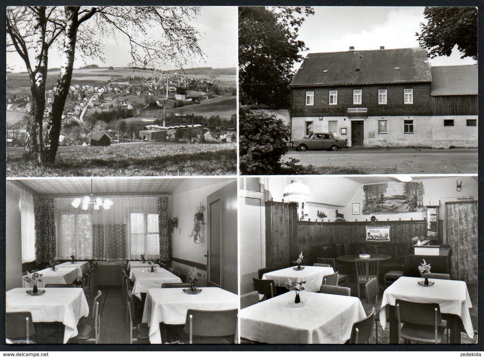 9350 - Alte MBK Ansichtskarte - Elterlein Erzg. - Gasthaus Gaststätte Jägersruh - Hoffamnn - DDR 1980 - Elterlein