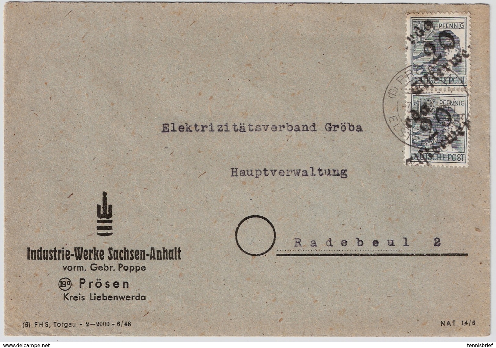1948,  Hand-Stp. MeF  -Bedarf !, #6904 - Briefe U. Dokumente