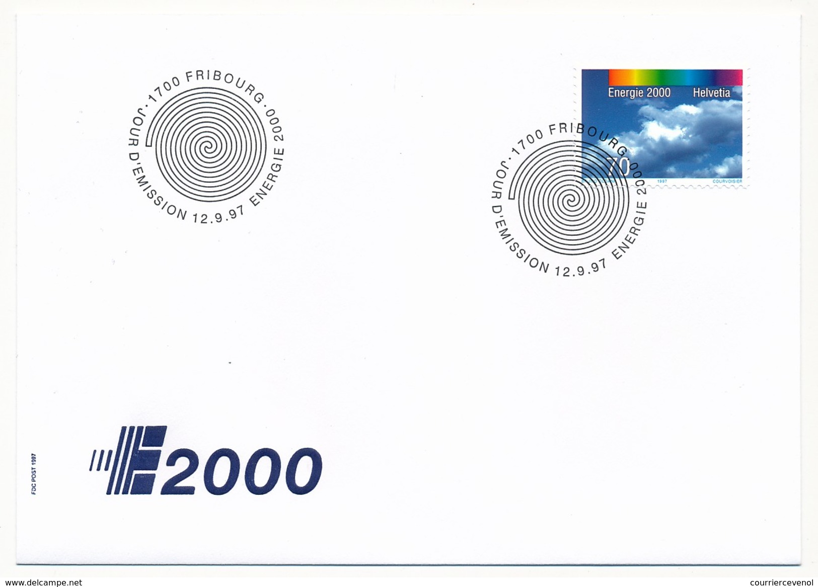 SUISSE -  FDC 1997 - Energie 2000 - 5 Enveloppes - Fribourg - FDC