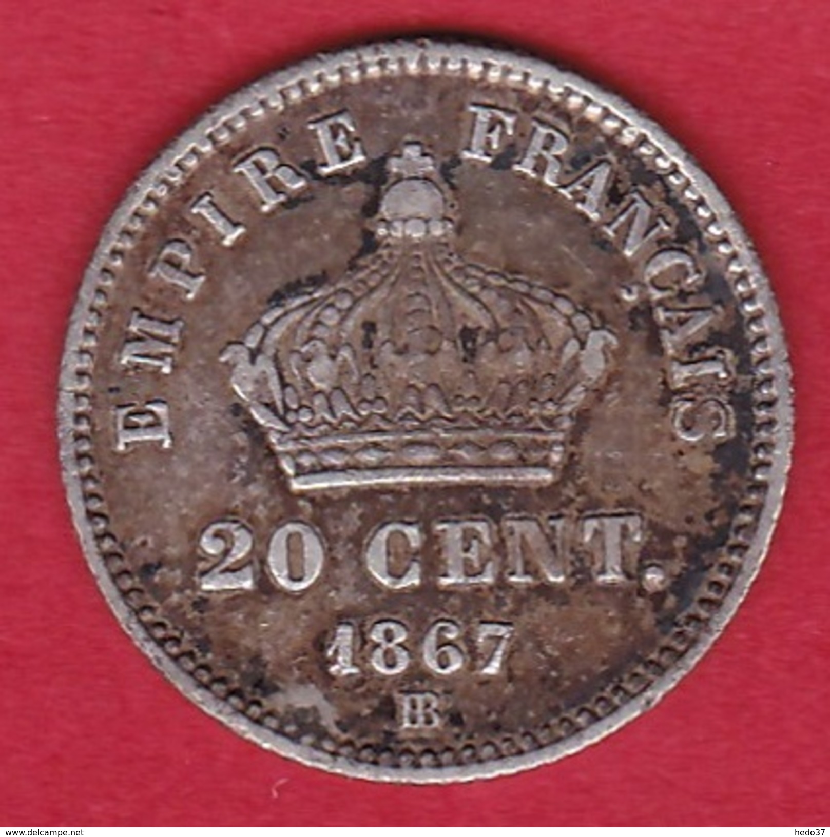 France 20 Centimes Napoléon III Tête Laurée 1867 BB - 20 Centimes