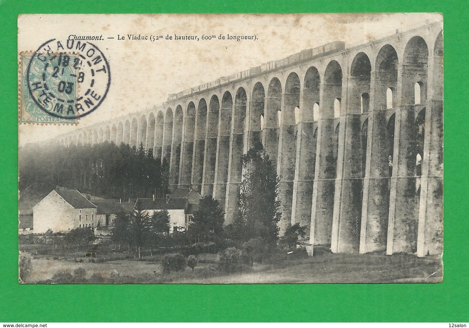 CPA FRANCE CHAUMONT Le Viaduc Avec Locomotive - Chaumont