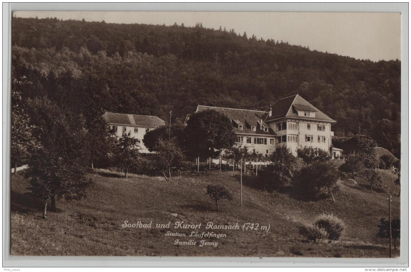 Soolbad Und Kurort Ramsach (742 M) Station Läufelfingen, Fam. Jenny - Photoglob No. H 06495 - Läufelfingen