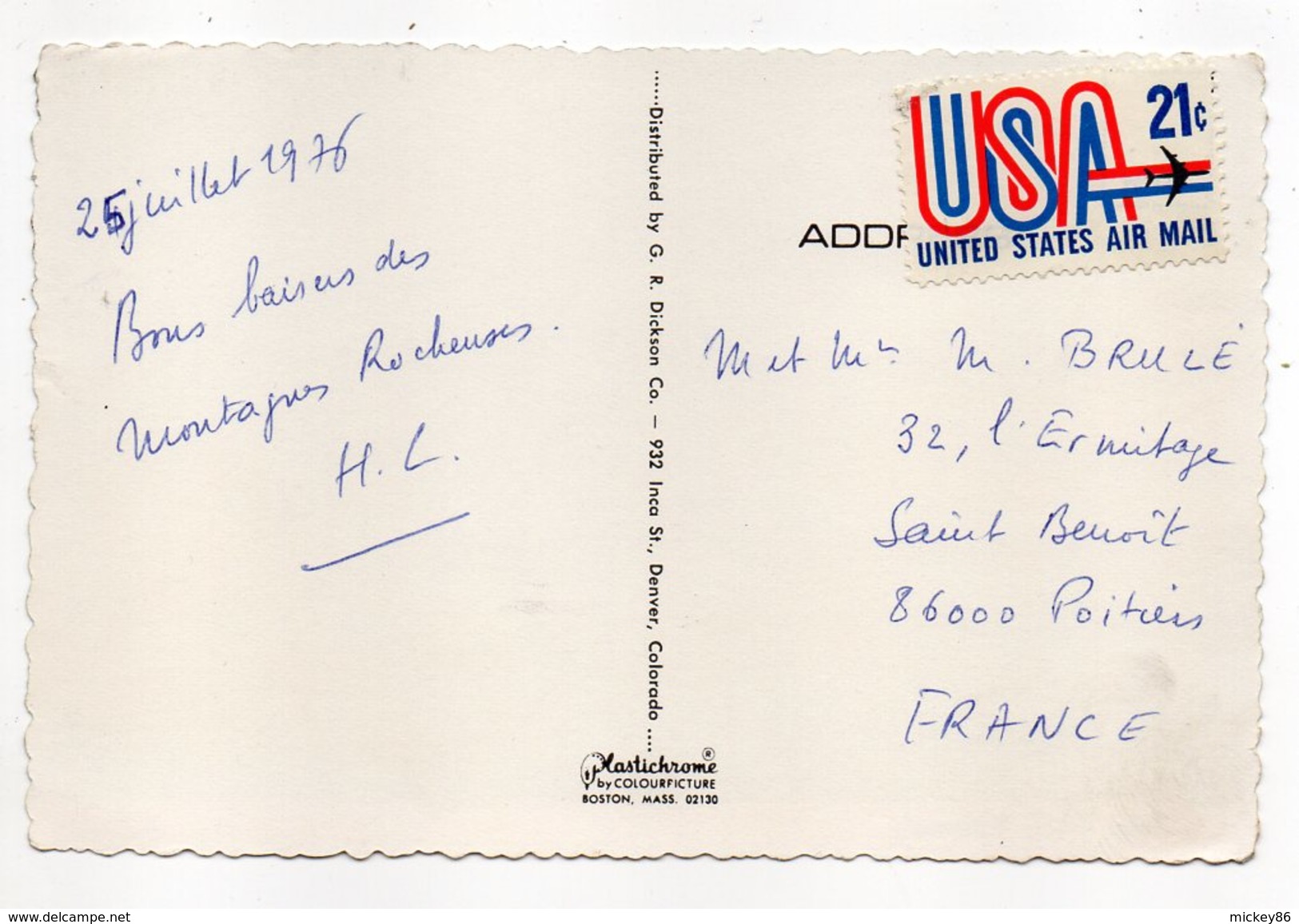 Etats-Unis--CO--PIKES PEAK--1976-- Cpsm 15 X 10   éd  G.R  Dickson Co - Sonstige & Ohne Zuordnung