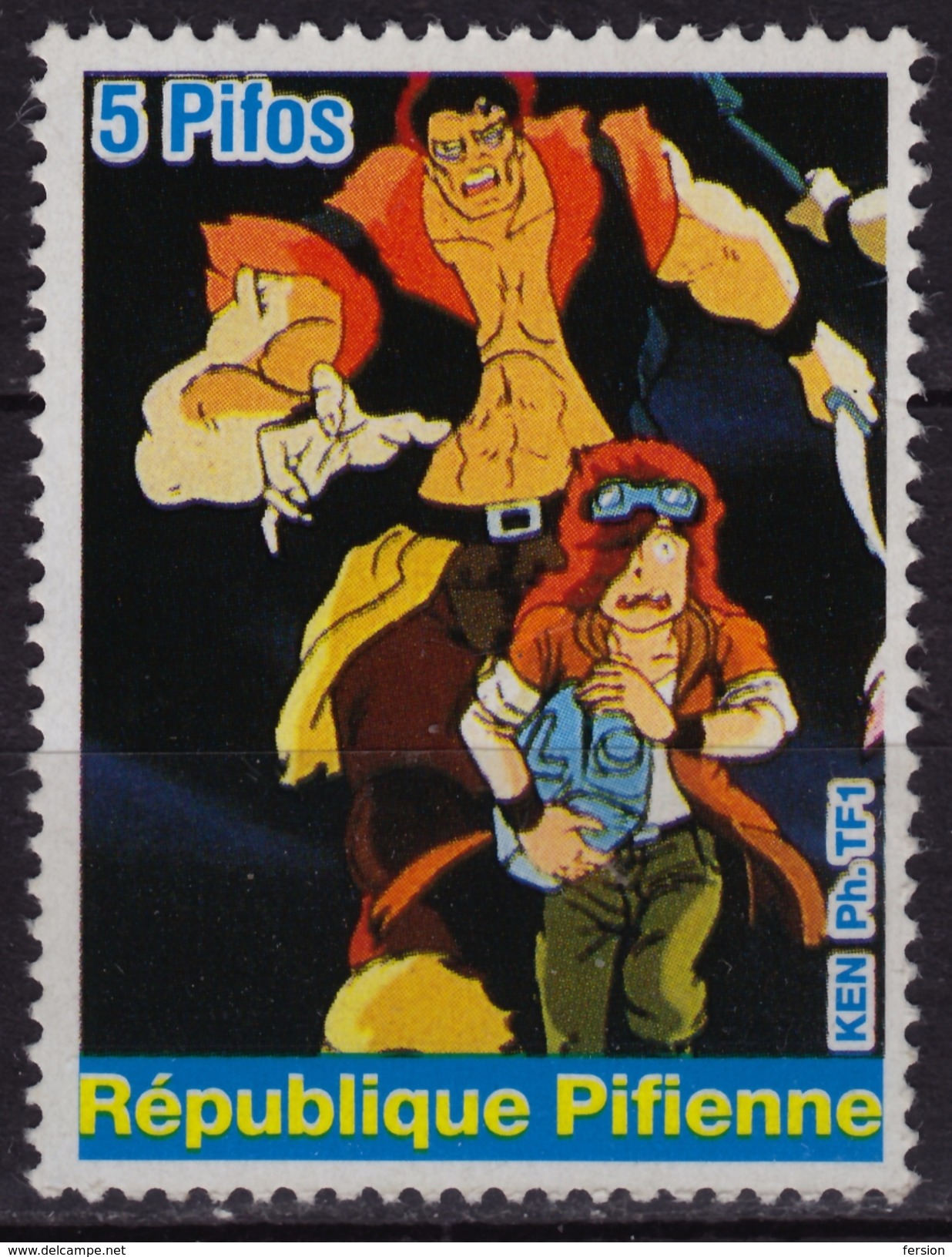 KEN - Comics TV Cartoon Series / Film PIFIENNE 1980's Television France TF1 Label Cinderella Vignette - Bandes Dessinées