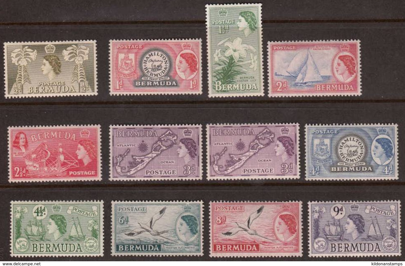 Bermuda 1953-58 Mint No Hinge/mint Mounted, See Notes, Sc# 143-160, SG 135-148 - Bermudes