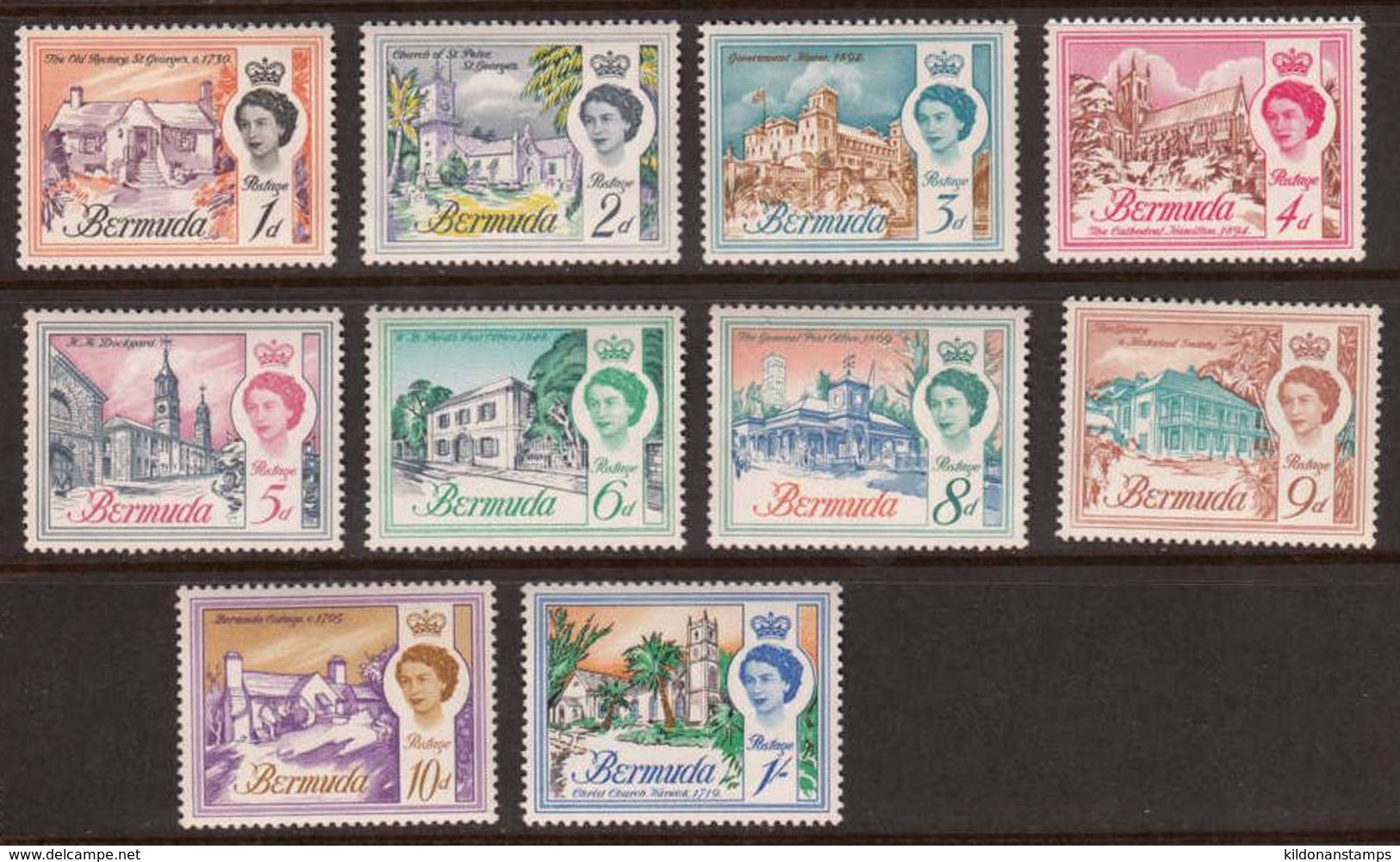 Bermuda 1962-65  Mint No Hinge Sc# 175-183 Incl 182A, SG 163-172 - Bermuda