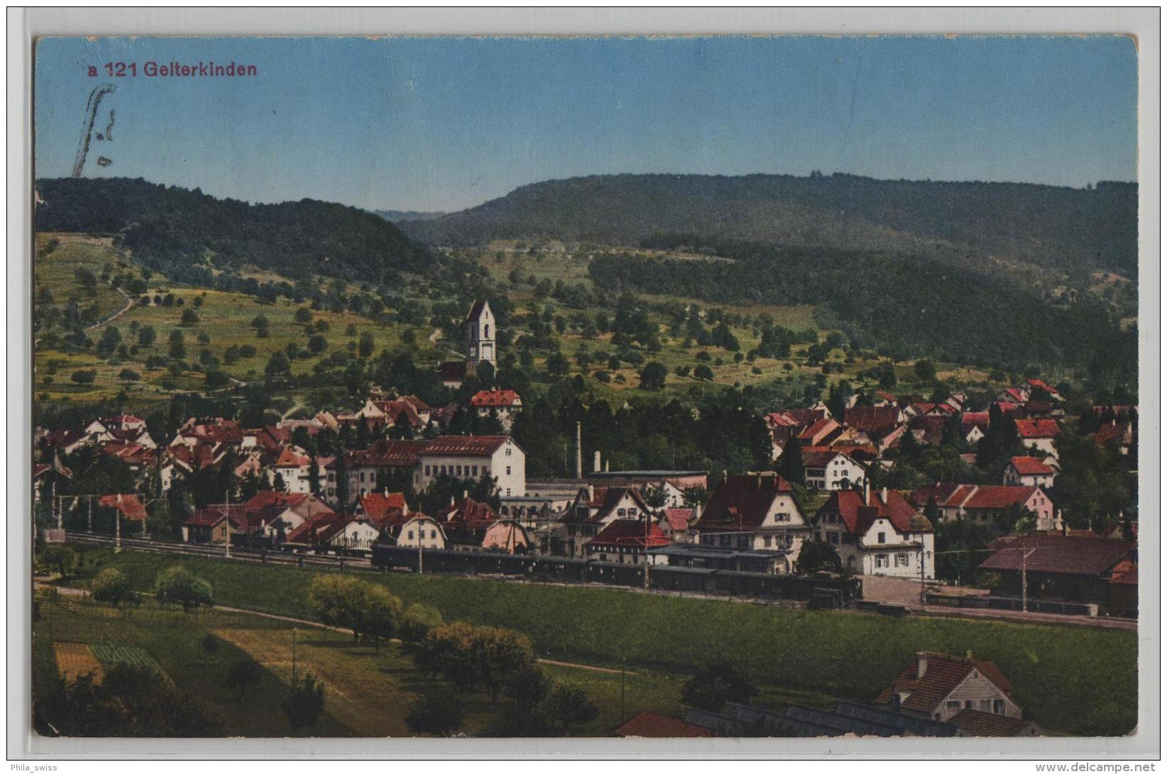 Gelterkinden Mit Bahnhof Und Züge - Photoglob No. A 121 - Gelterkinden