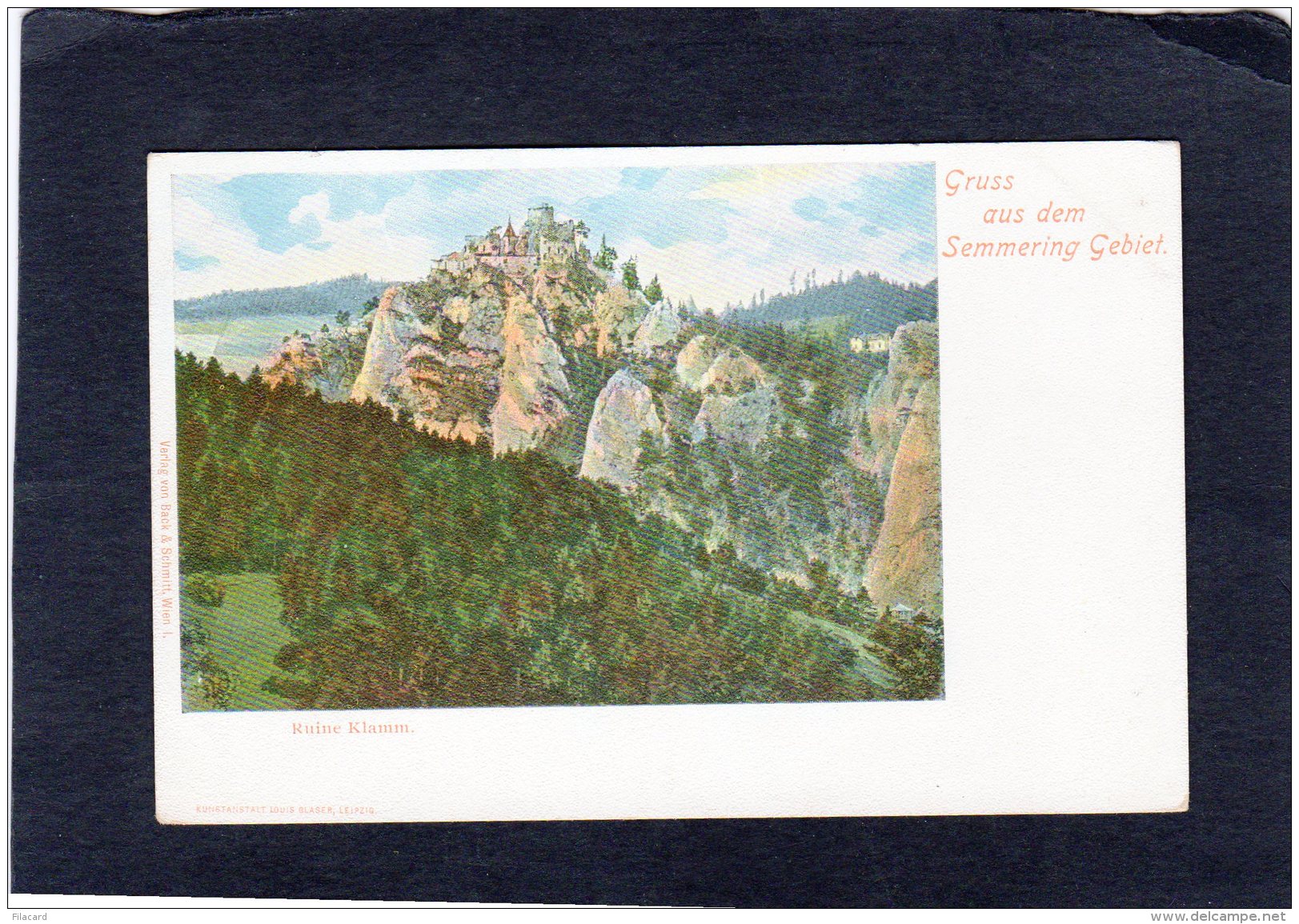 66991    Austria,  Ruine Klamm,  Gruss Aus Dem  Semmering Gebiet,  NV - Semmering