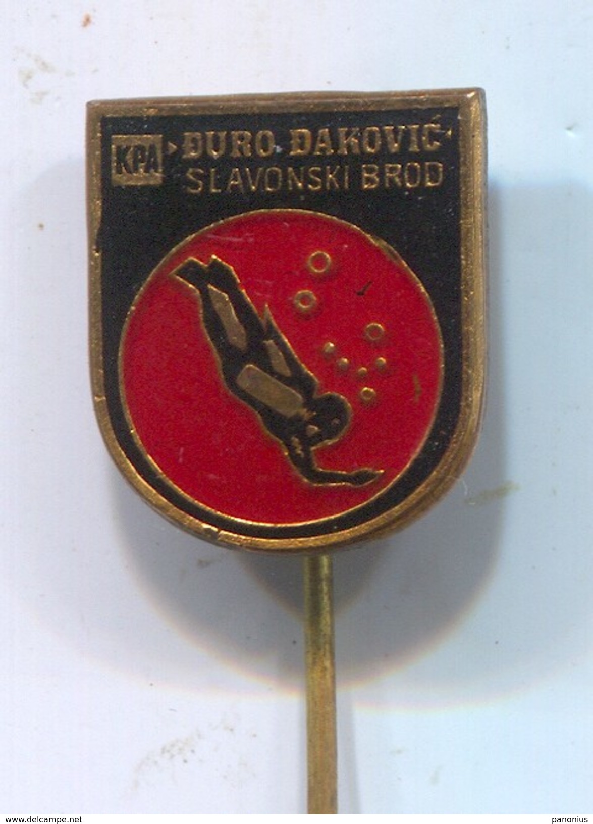 DIVING, Club Underwater Activities SLAVONSKI BROD, Croatia, Vintage Pin, Badge, Abzeichen, Enamel - Duiken