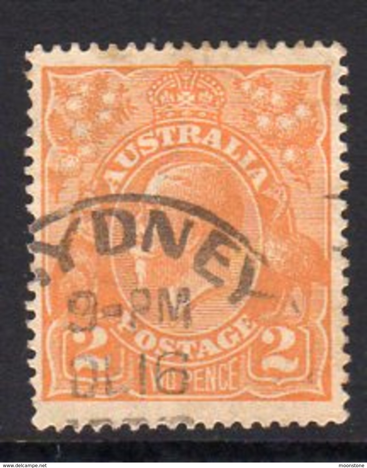 Australia 1918-23 2d Dull Orange GV Head, 2nd Wmk. 5, Used (SG62a) - Oblitérés