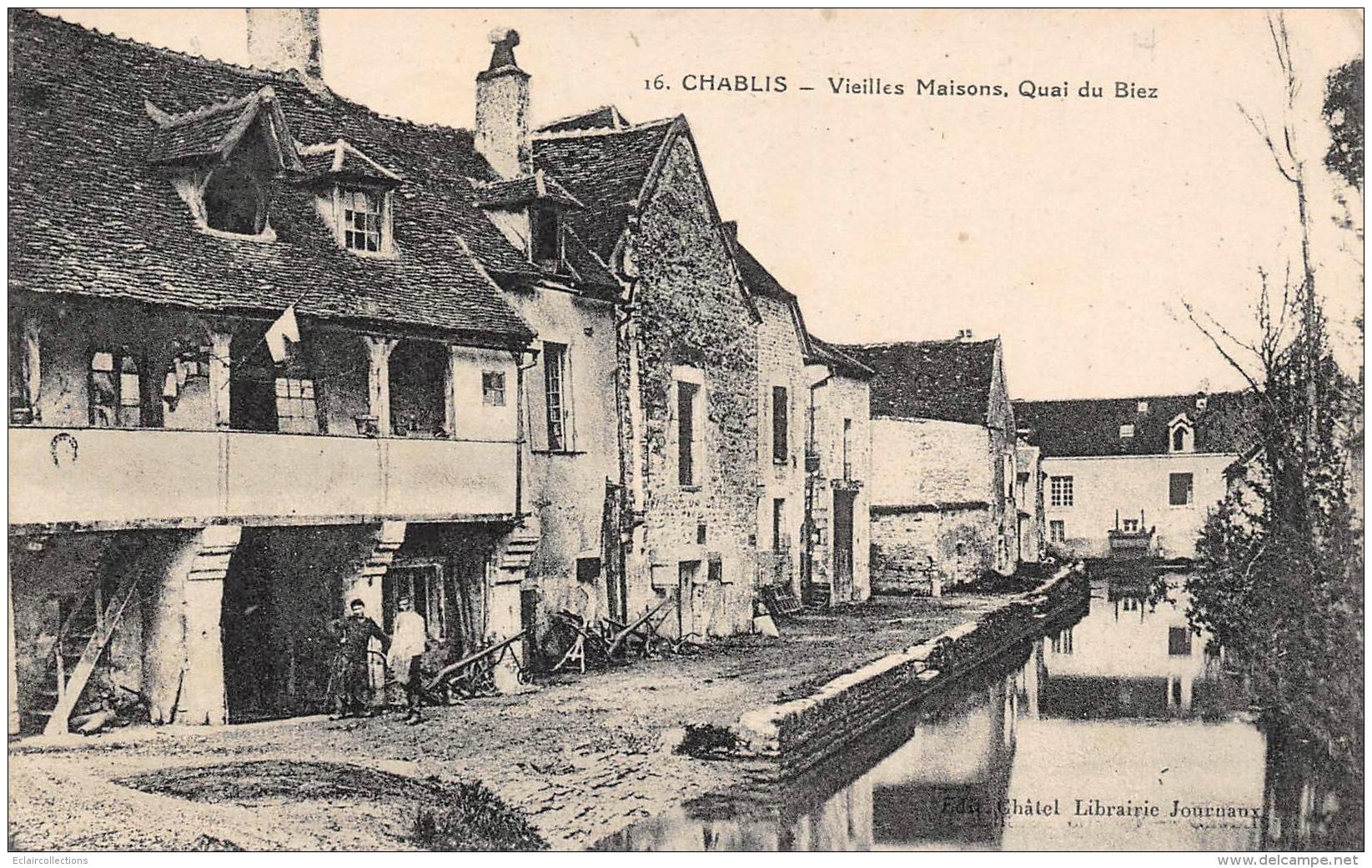 Chablis       89    Quai Du Biez. Vieille Maisons                                (voir Scan) - Chablis