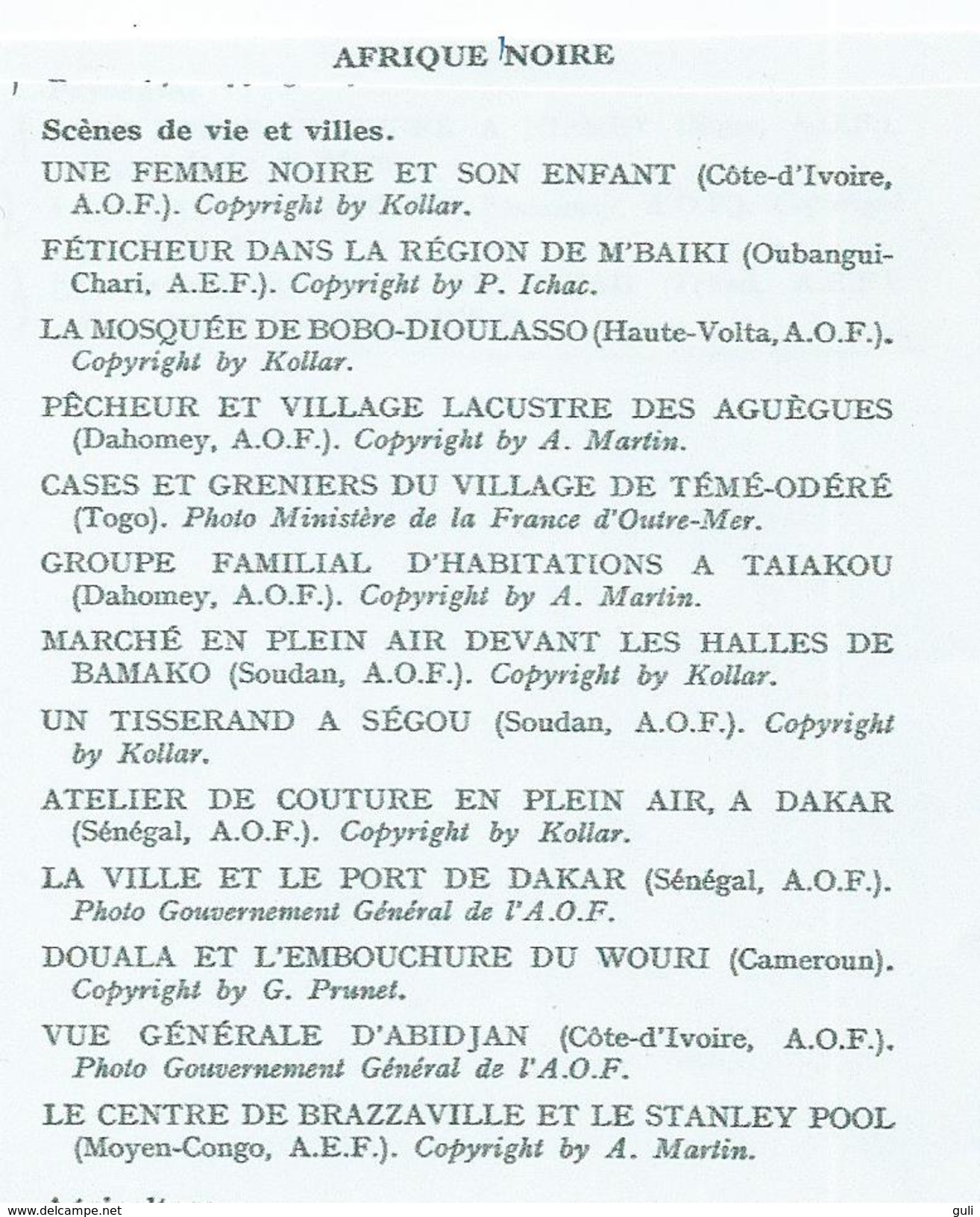 Documents Afrique Noire Scènes De Vie Et Villes-  Lot De 13 Planches Format De Chaque Image 31 X 24 Cms - Africa