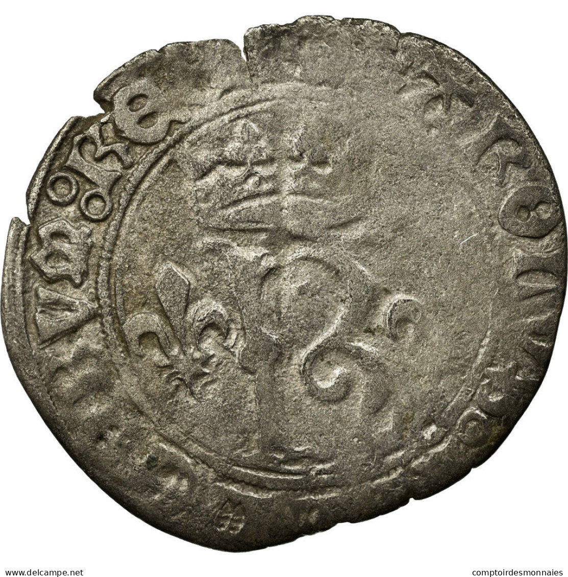 Monnaie, France, Charles VIII, Karolus Or Dizain, Poitiers, TB, Billon - 1483-1498 Charles VIII The Affable