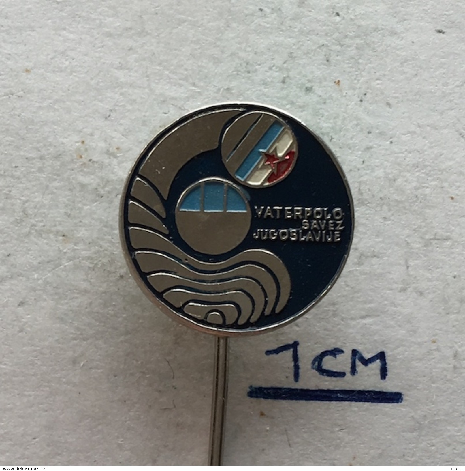 Badge (Pin) ZN004317 - Water Polo (Waterpolo) Yugoslavia Federation / Association / Union (VSJ) - Water-Polo
