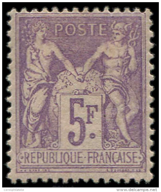 95    5f. Violet Sur Lilas, Centrage Parfait, TB - Altri & Non Classificati