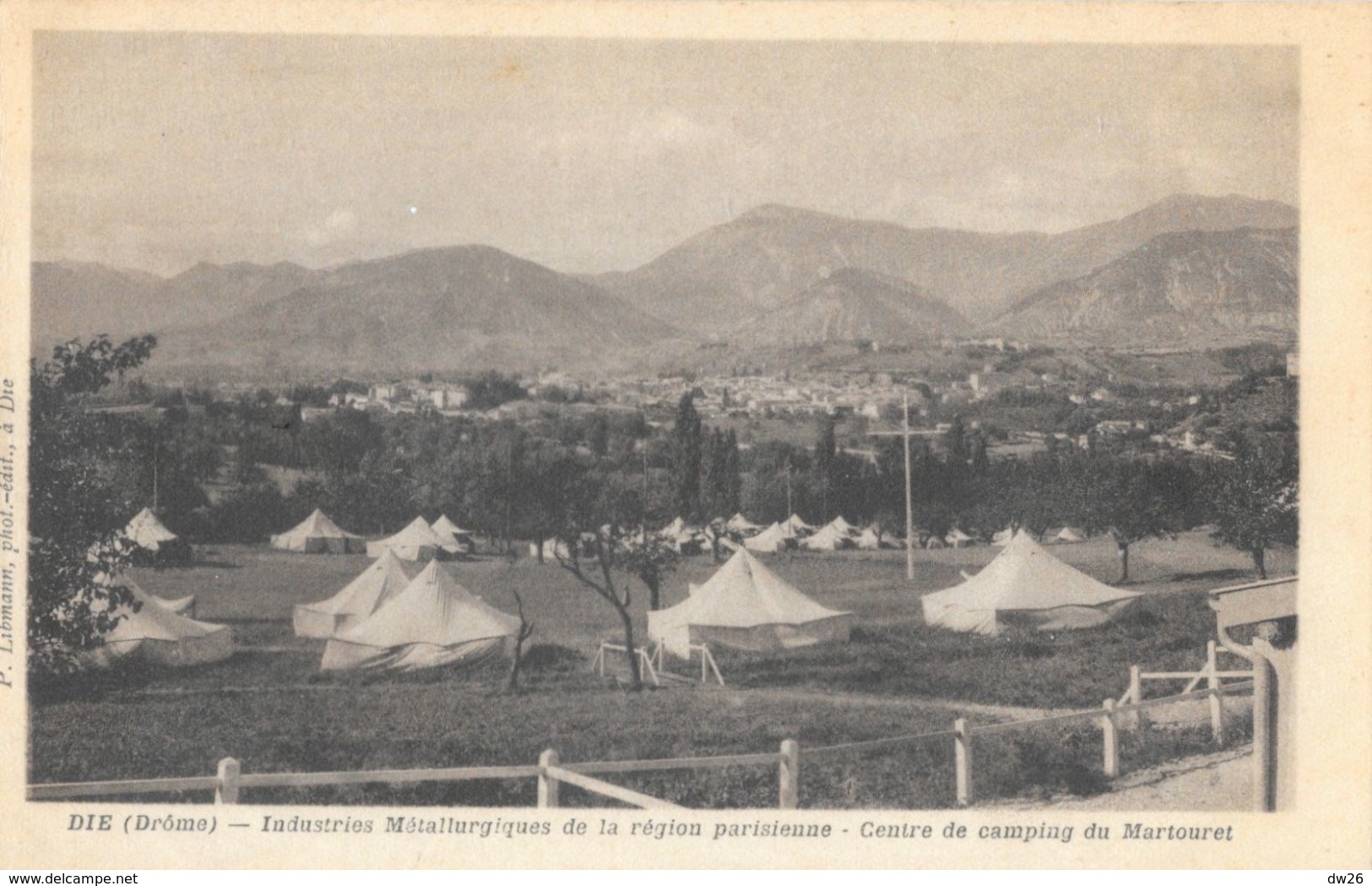 Die (Drôme) - Centre De Camping Du Martouret (Industries Métallurgiques De La Région Parisienne) - Carte Non Circulée - Die