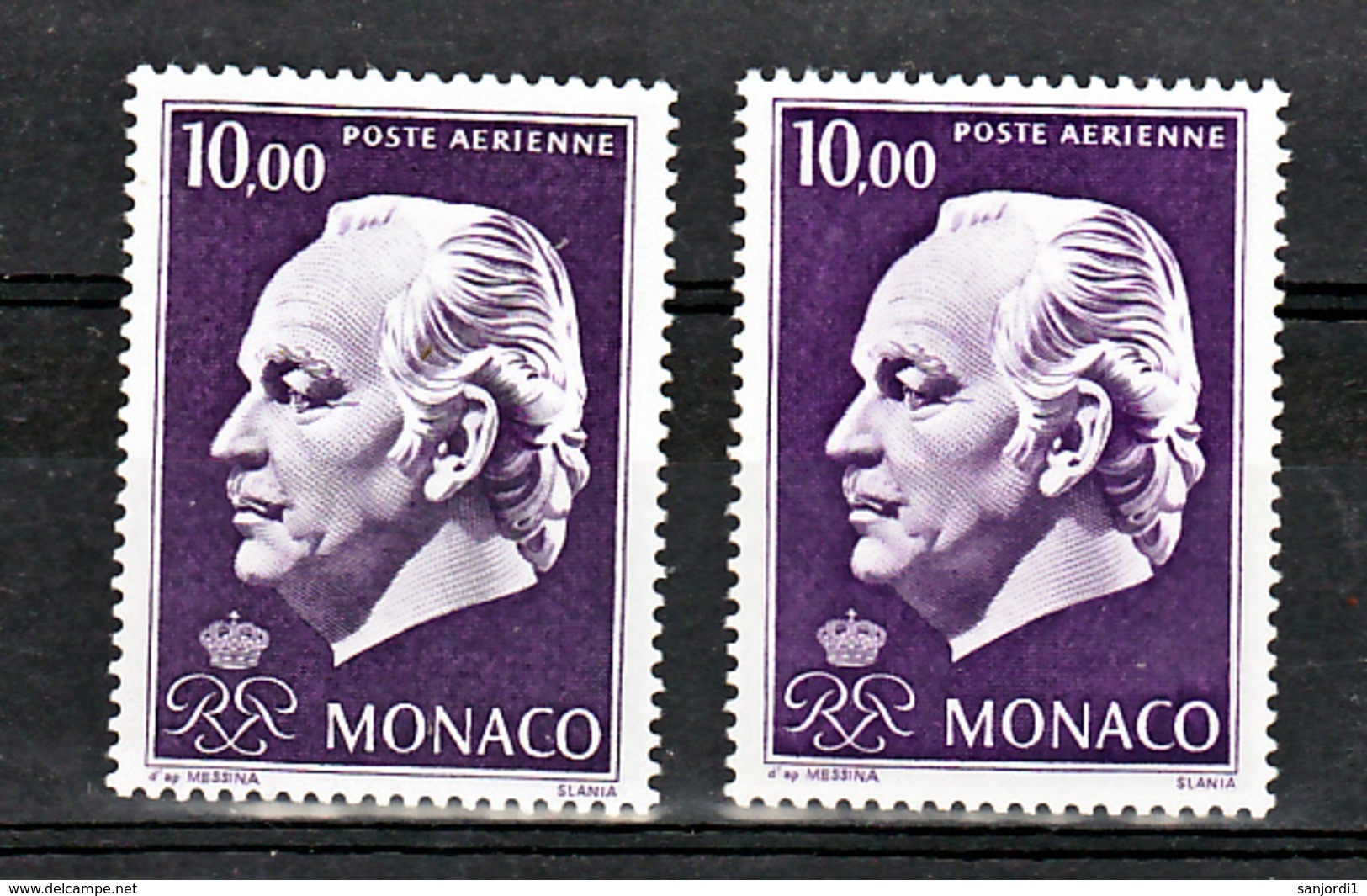 Monaco PA  97a Variété Violet Fluo Et Violet Foncé Rainier  Neuf ** TB  MNH Sin Charnela - Abarten