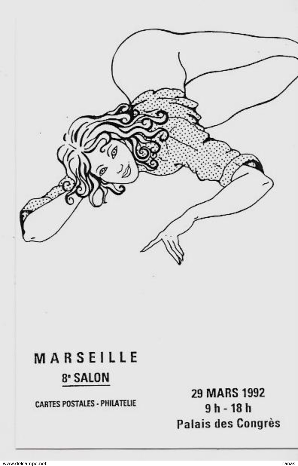 CPM Salon De Cartes Postales érotisme Nu Féminin Femme Nue Marseille 1992 Non Circulé - Beursen Voor Verzamellars