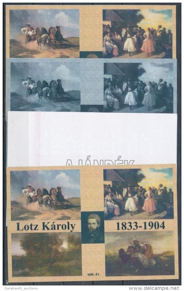 ** 2008/61 Lotz K&aacute;roly 4 Db-os Eml&eacute;k&iacute;v Garnit&uacute;ra Azonos Sorsz&aacute;mmal (28.000) - Other & Unclassified