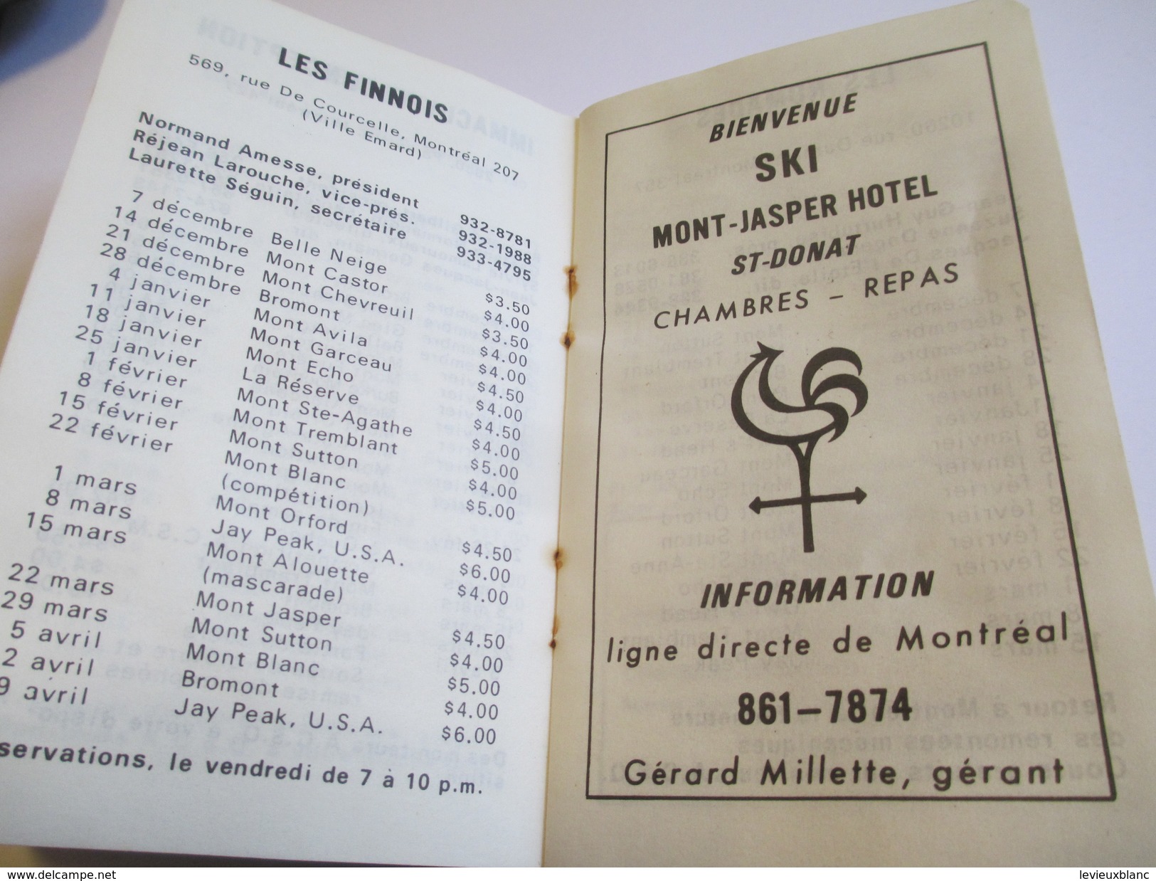 Fascicule/Sports/Passeport Pour Le Monde Du Ski/Assoc.des Clubs De Ski De Montréal/Canada/1970    SPO111 - 1950-Aujourd'hui