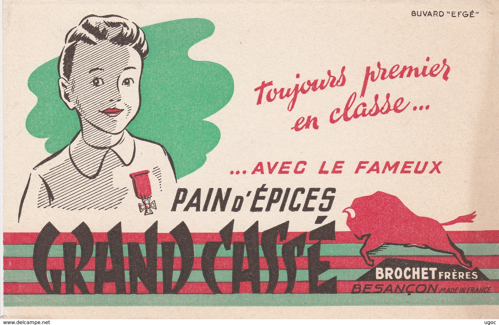 25 - BUVARD PUBLICITAIRE  Pain D'épices GRAND CASSE BROCHET Frères à BESANCON  - 029 - P