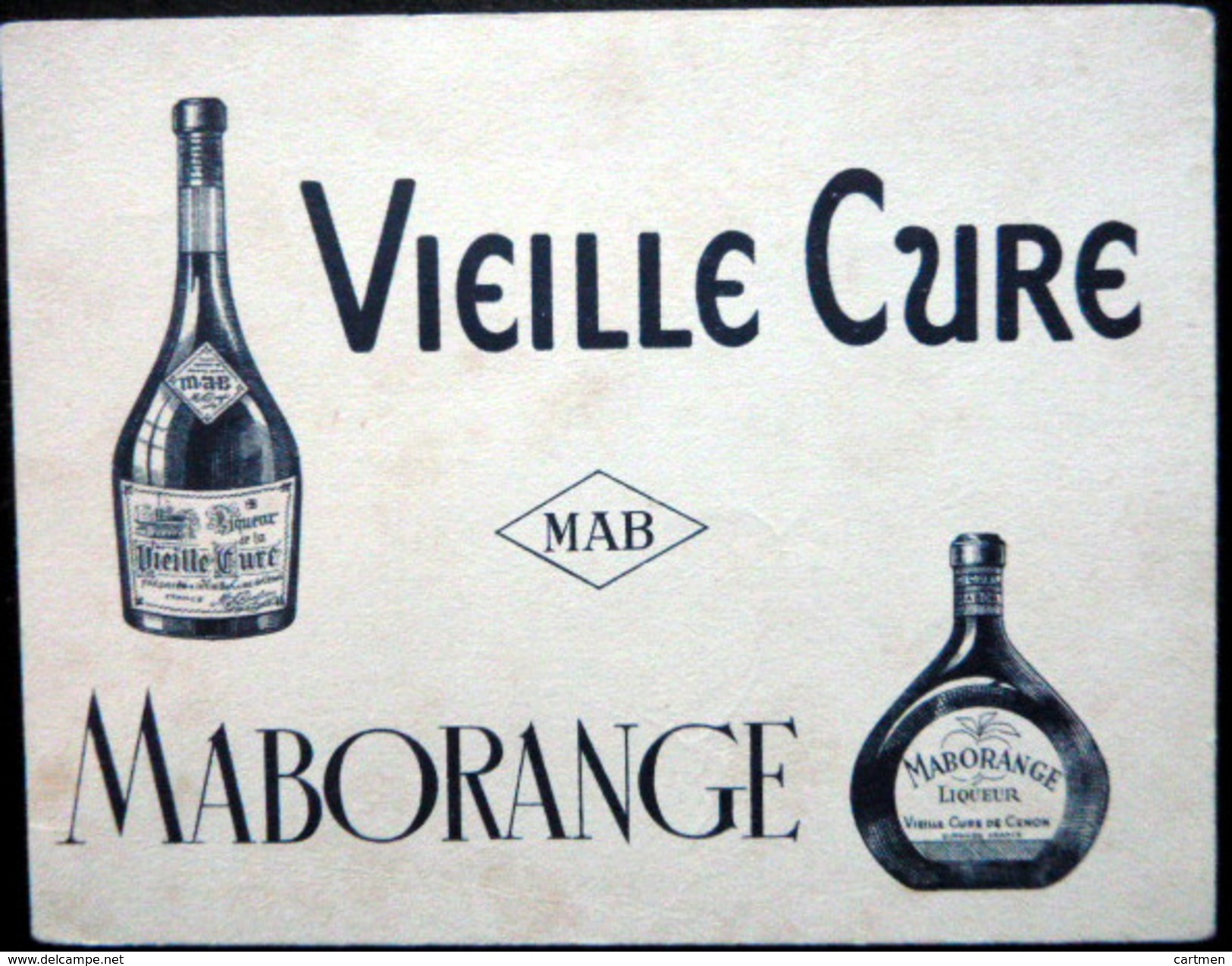 BUVARD ALCOOL LIQUEUR VIEILLE CURE  MABORANGE  BON ETAT - Schnaps & Bier