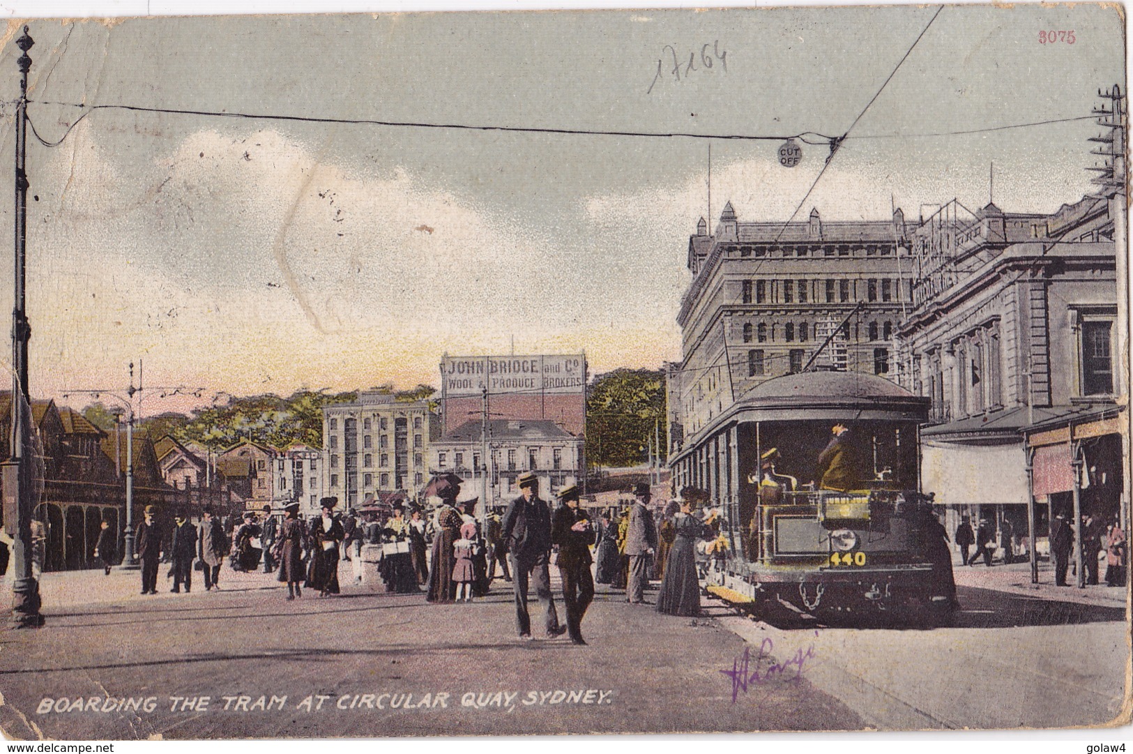 17164# NEW SOUTH WALES CARTE POSTALE TRAMWAY Obl SYDNEY 1907 AUSTRALIE TAXE LA ROCHE SUR YON VENDEE - Brieven En Documenten