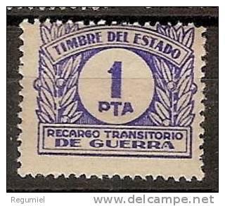 España Timbre De Estado - Recargo Transitorio De Guerra 68 ** Yvert 31 ** 1938 - War Tax