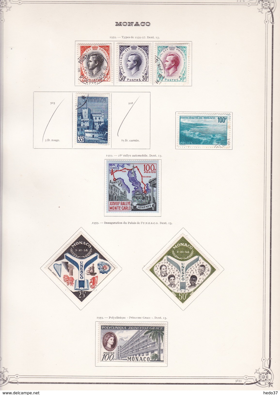 Monaco - Collection Vendue Page Par Page - Timbres Oblitérés / Neufs */** (avec Ou Sans Charnière) - B/TB - Gebruikt