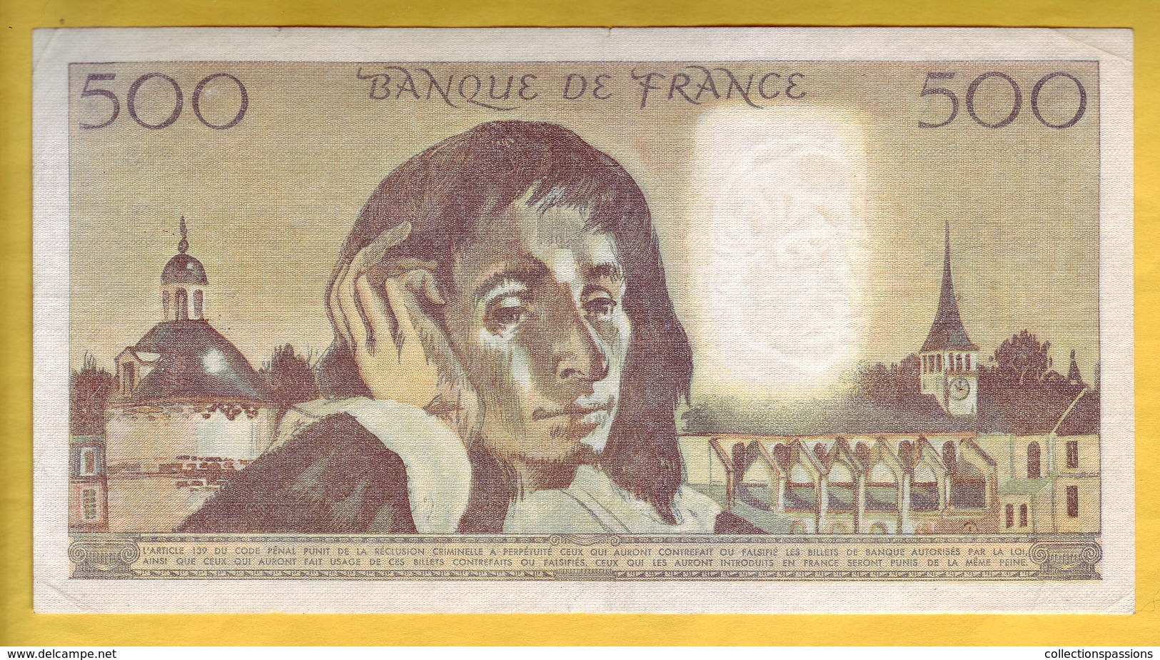 BILLET FRANCAIS - 500 Francs Pascal 5-7-1984 TTB+ - 500 F 1968-1993 ''Pascal''