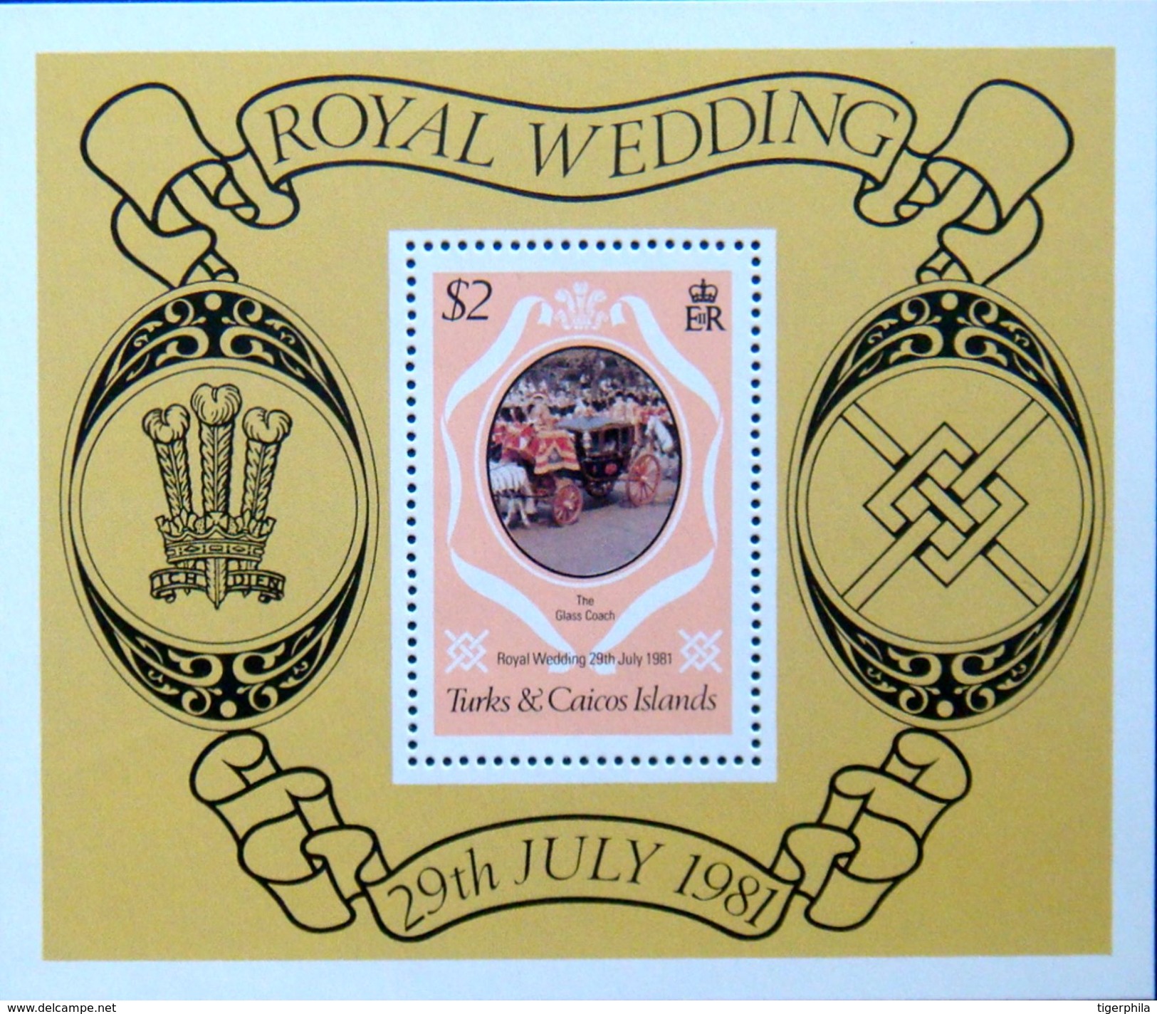 TURKS & CAICOS ISLANDS 1981 $2 Royal Wedding MINIATURE SHEET MNH - Turks & Caicos (I. Turques Et Caïques)