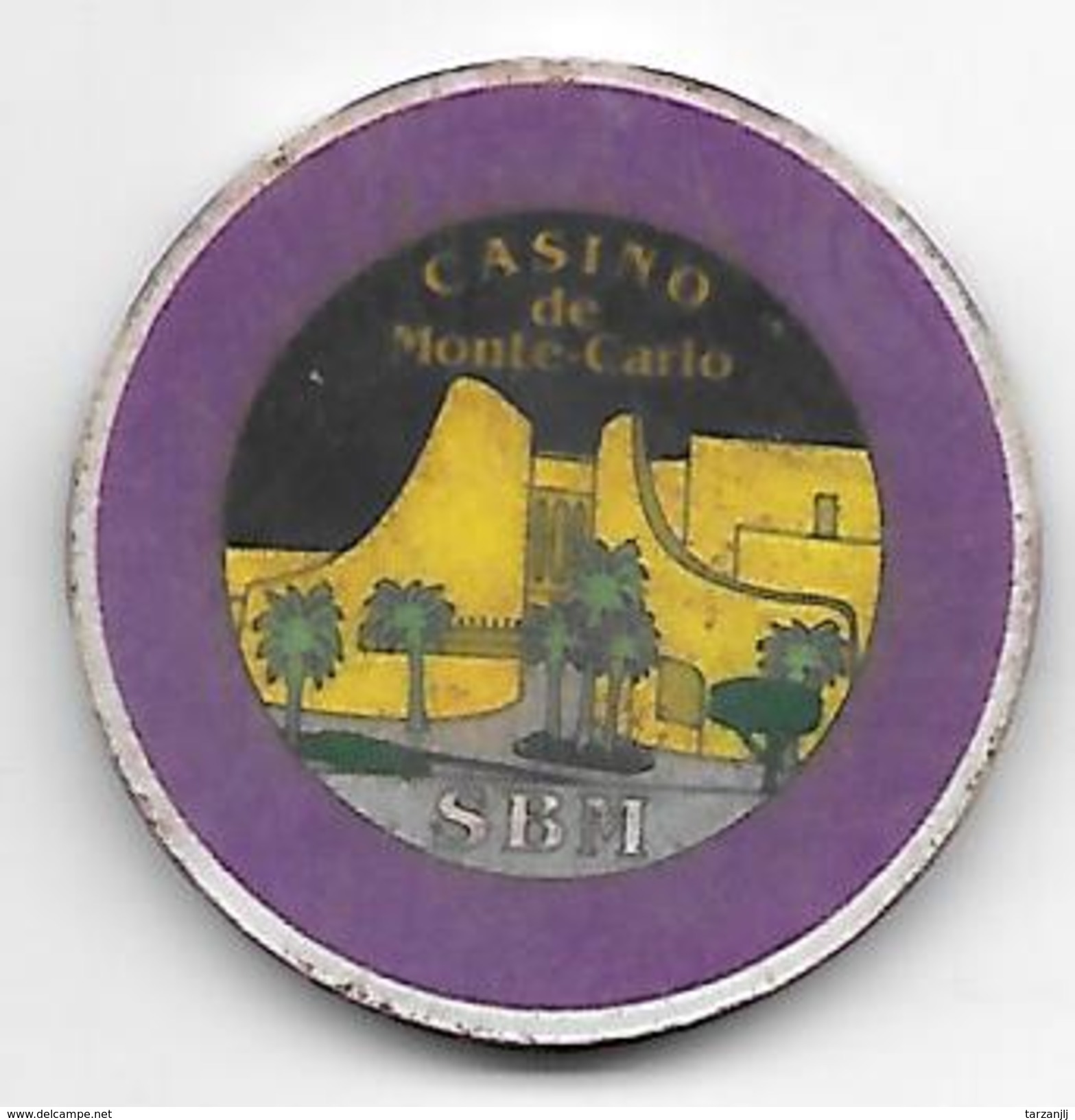 Ancien Jeton De Casino Société Des Bains De Mer De Monte Carlo - Monaco - Casino