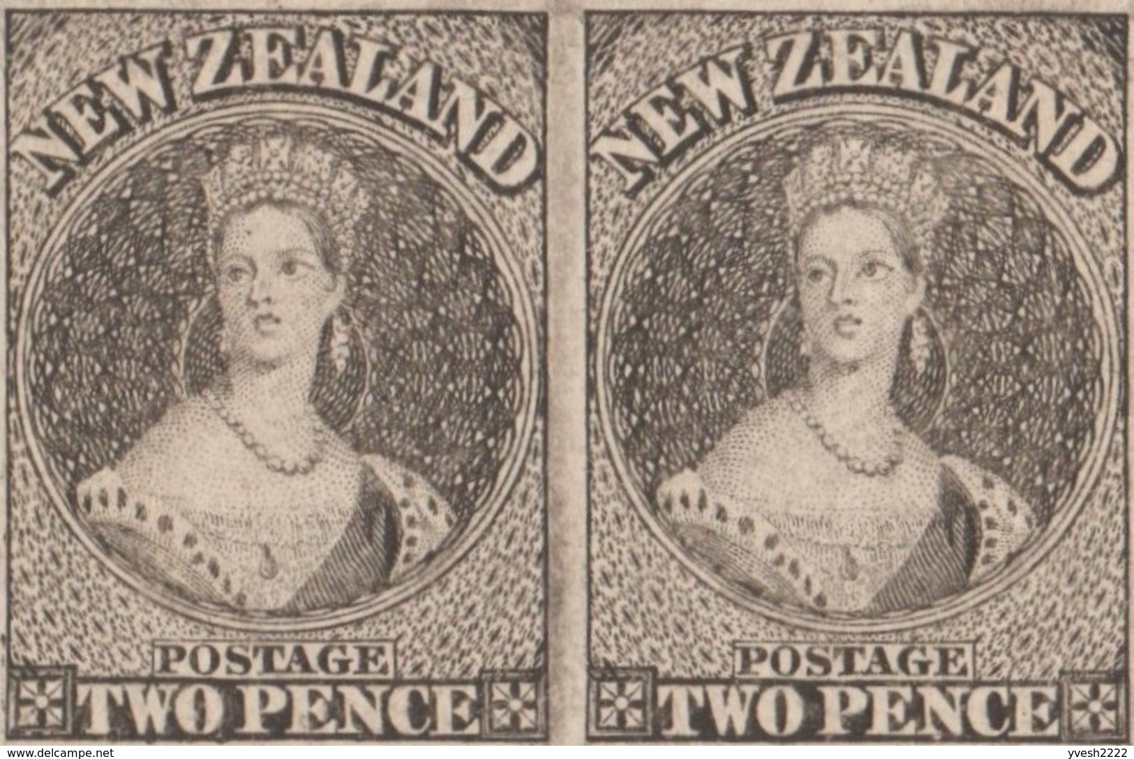 Nouvelle-Zélande 1906. Bloc De 60, Reine Victoria à 2 Pence Selon Une Peinture De Chalon. Réimpression Officielle - Nuovi