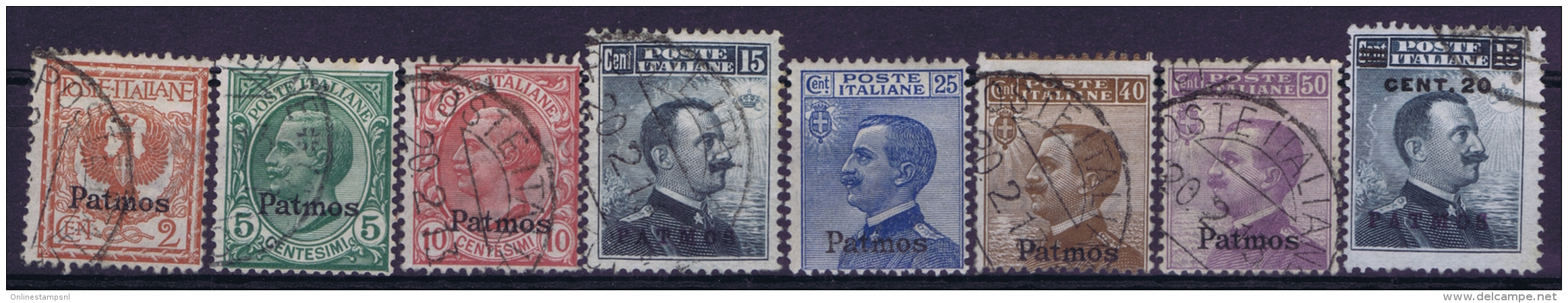 Italy: Patmo Patmos  Sa 1- 8 Used - Egée (Patmo)