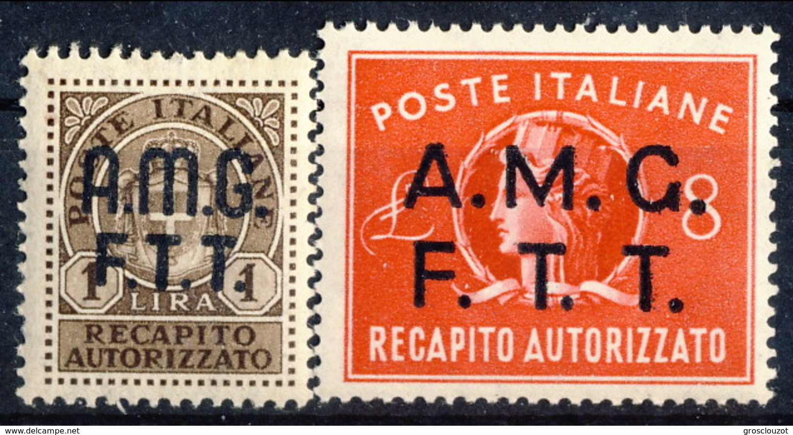 Trieste Zona A Recapito A. 1947 Serie N. 1-2 MNH Cat. &euro; 18 - Taxe