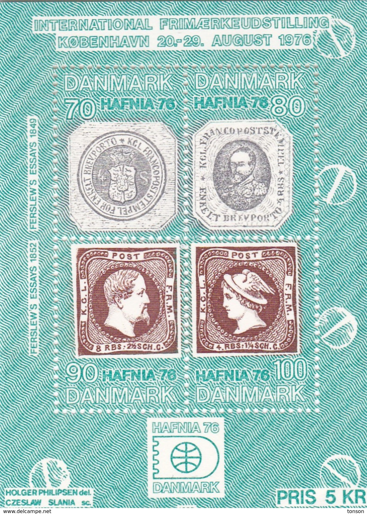 Denmark, AFA : DK 582, 1975 Hafnia Block, 2 Scans. - Blocchi & Foglietti