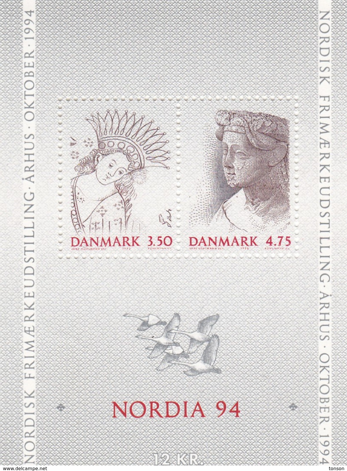 Denmark, AFA : DK 1011-12, "Nordia '94", Århus. - Blocchi & Foglietti