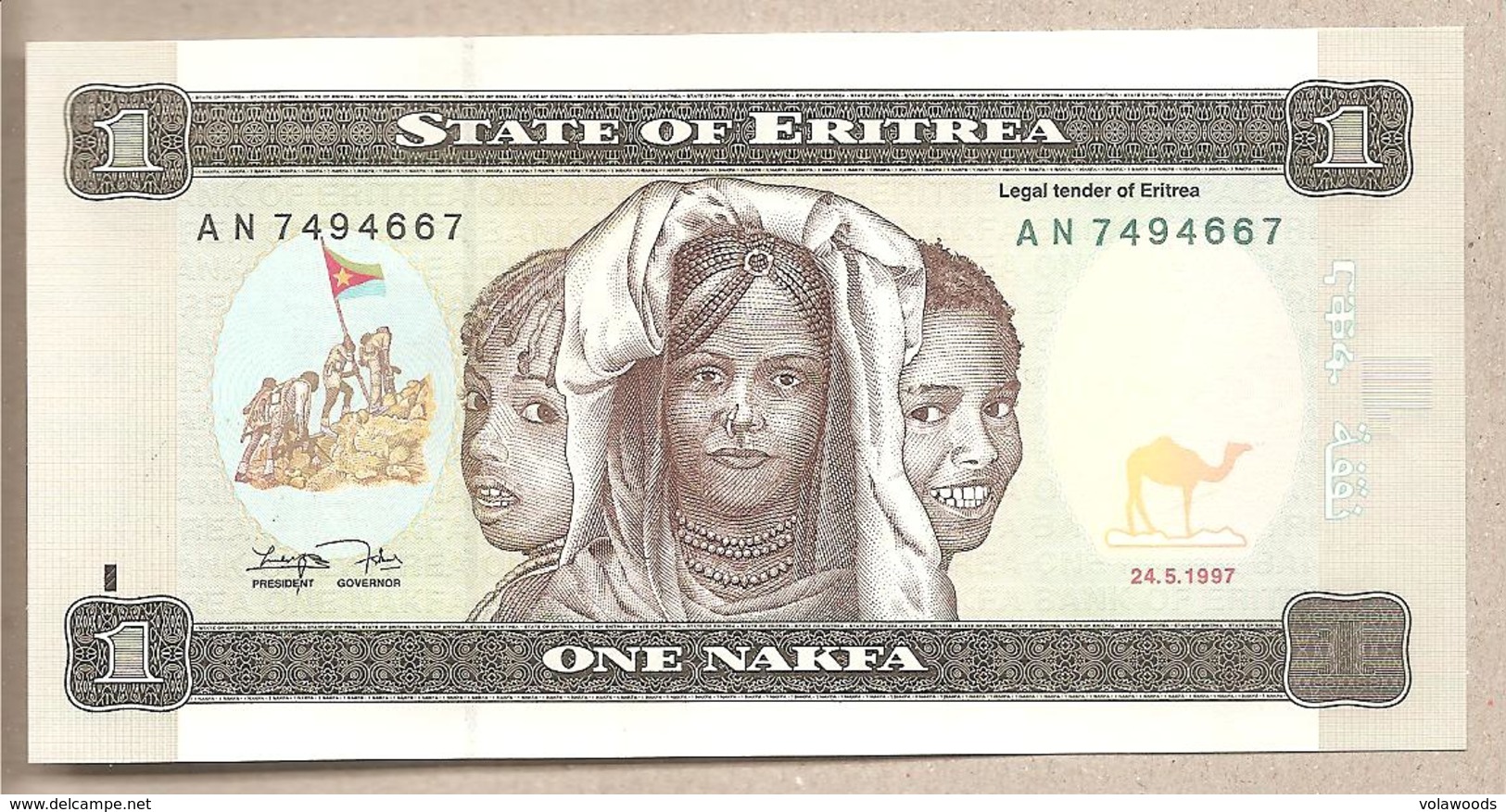 Eritrea - Banconota Non Circolata FdS UNC  Da 1 Nakfa P-1a - 1997 #19 - Eritrea